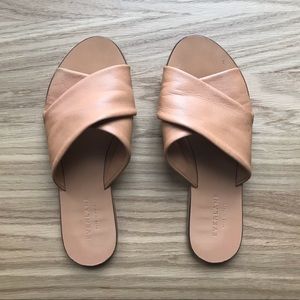 Everlane Day Crossover Sandal in camel